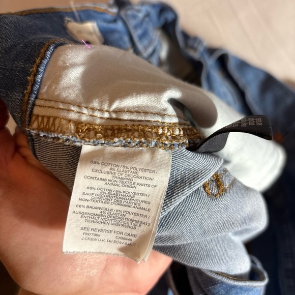 MADEWELL Cali Demi Boot Hand Embroidered Hippie Peace Sign Jeans Upcycled Sz 31 - Picture 13 of 16